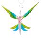 Preview: Hängevogel, Kolibri (rosa-hellblau-grün)